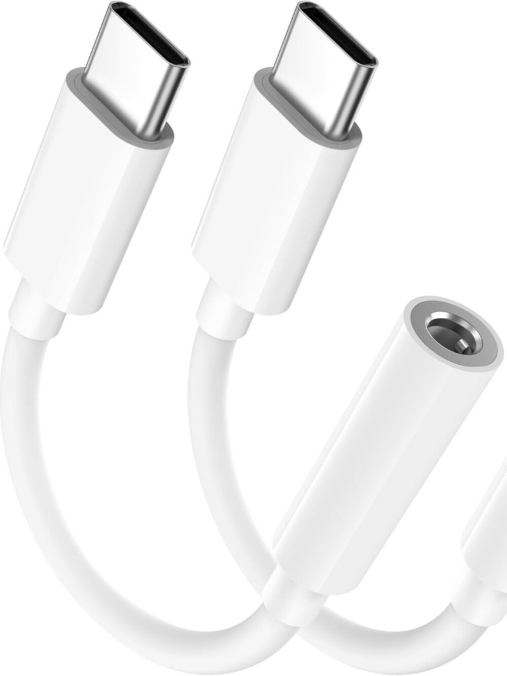 2 Pack USB C to 3.5mm Headphone Jack Adapter, Aux to USB C HiFi Compatible -A2